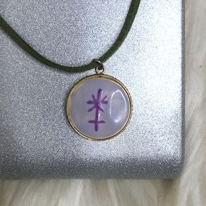 Juno Charm Pendant Sterling Silver Astrological Sign Handmade Purple Unique